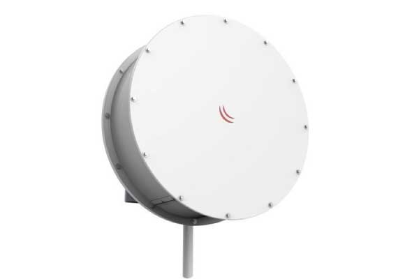 Mikrotik is a professional class 5 GHz 30dBi dish antenna, built to the highest industry standards. Built to seamlessly accomodate our Basebox series products, Mikrotik will enhance point-to-point link performance by reducing noise and will also reduce impact on adjacent RF devices by removing the side radiation from the antenna.